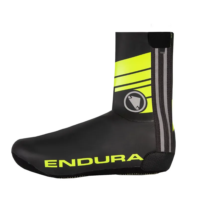 Endura Road Overshoe in Black / Yellow
